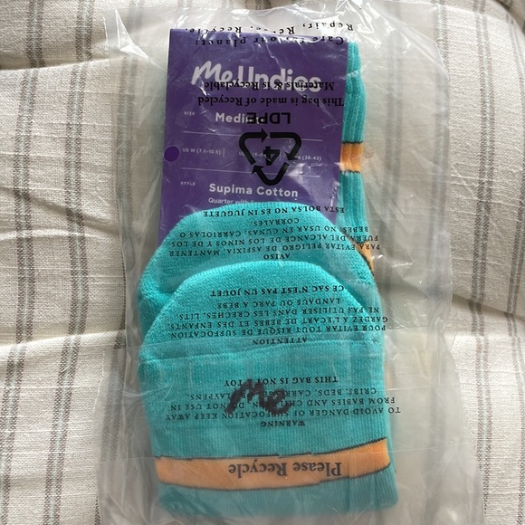 COPY - NIP MeUndies Supima Cotton Quarter Socks - Medium in Wiener Takes All. - Picture 7 of 7
